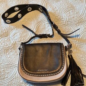 Michael Kors Black and Gray Crossbody Bag